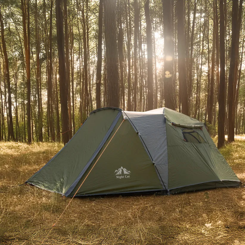 Night Cat 3-Person Pop-Up Cabin Tent with Porch