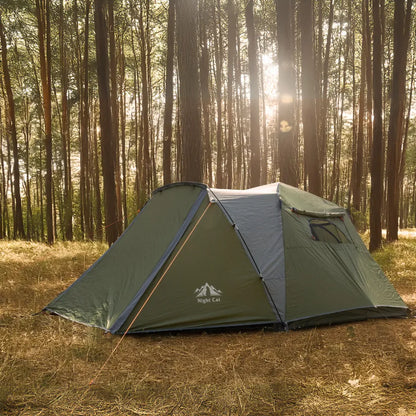 Night Cat 3-Person Pop-Up Cabin Tent with Porch