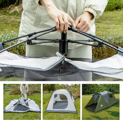 Night Cat 3-Person Pop-Up Cabin Tent with Porch