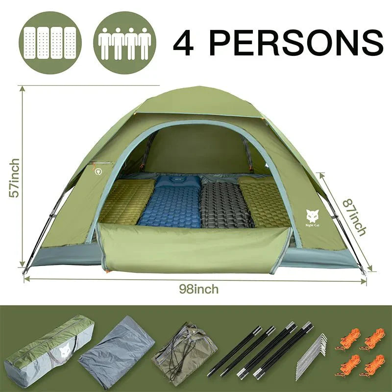 Night Cat 3 - 4 Person Double Layer Tent