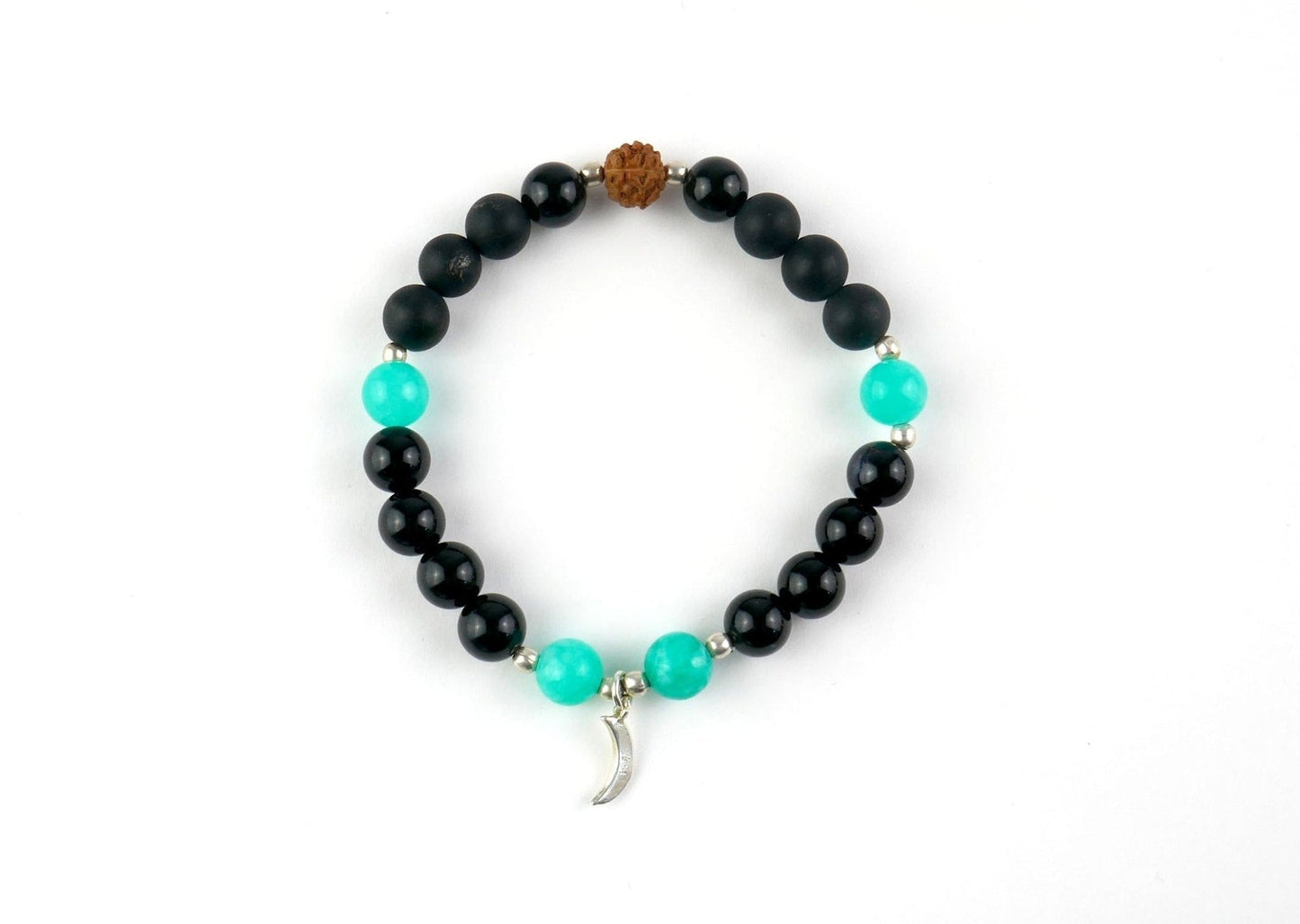 NYX Japa Mala Bracelet - Obsidian and Quartz