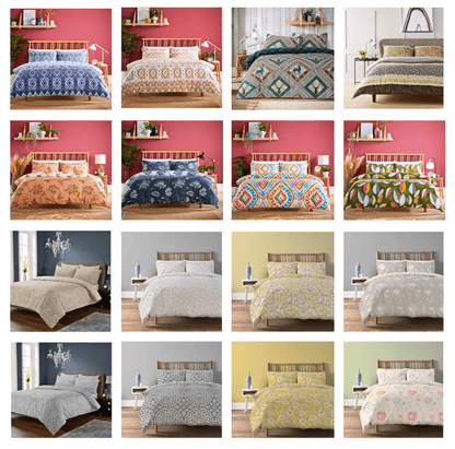 OLIVIA ROCCO Luxury Super Soft Cotton Rich Duvet Sets Easycare Comfortable Bedding Includes Duvet Cover & Pillowcases in Single Double King Size