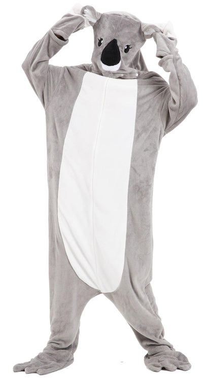 Oversized Koala Animal Wearable Blanket Hoodie Soft Fleece Hooded Blanket with Sleeves Warm Winter Loungewear by OLIVIA ROCCO