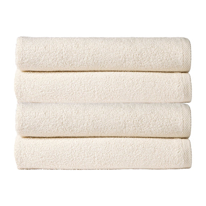 Pack of 4 Large Quick-Drying Lightweight Easycare Indus Valley Cotton Bath Sheets 80x140cm for Home Travel Gym Holidays Multiple Colours by OLIVIA ROCCO