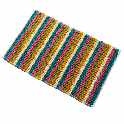 Padstow Super Soft Absorbent Stripe Bathmat 50 x 80 cm Quick-Drying Anti-Slip Durable Bathroom Accessory by OLIVIA ROCCO