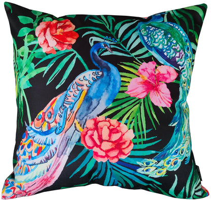 Peacock Waterproof Design Cushions for Patios Gardens and Living Rooms with High-Quality Hollow-Fibre Fill by OLIVIA ROCCO
