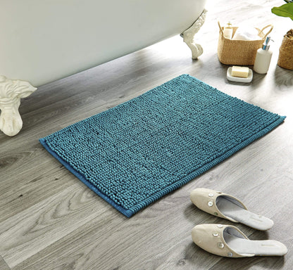 Pebbles Micro Bobble Eco-Friendly Pure Indian Cotton Hand-Woven Bath Mat with Knitted Design for Comfort and Durability by OLIVIA ROCCO