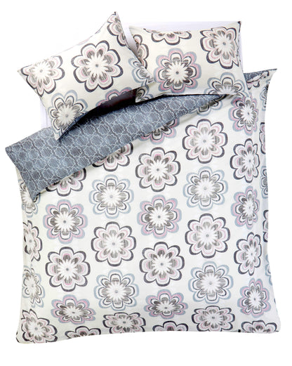 Peony Floral Cotton Rich Duvet Cover Set with Pillowcases Vibrant Modern Luxury Bedding Available in Single Double King Super King by OLIVIA ROCCO