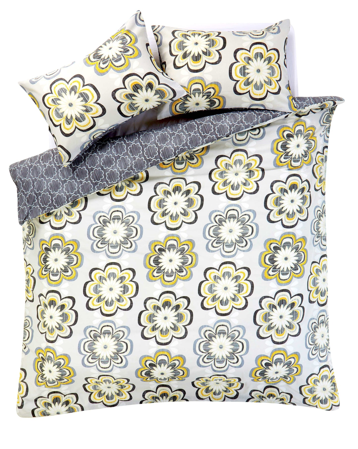 Peony Floral Cotton Rich Duvet Cover Set with Pillowcases Vibrant Modern Luxury Bedding Available in Single Double King Super King by OLIVIA ROCCO