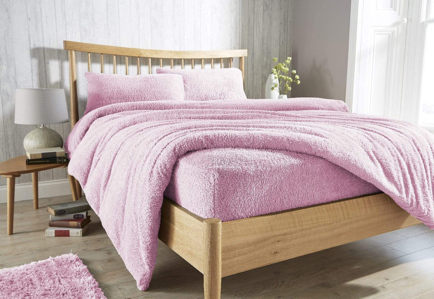 Teddy Fleece Extra Deep Fitted Sheet Plush Super Soft Warm Bedding for Winter Snug Fit Elastic Edges Multiple Sizes Stylish Colours Fluffy Bedding by OLIVIA ROCCO