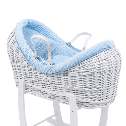 Pod Blue Dimple Moses Basket Bedding Set