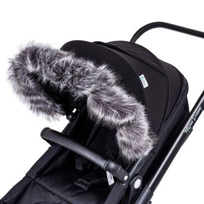 Pram Fur Hood Trim Attachment for Pushchair