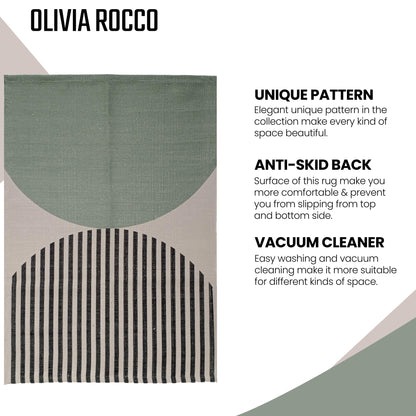 Printed Rug Amphi Design Modern Non-Slip Soft Durable Floor Rug for Living Room Bedroom Office by OLIVIA ROCCO