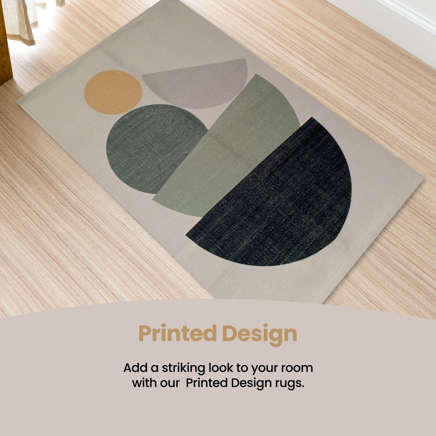 Printed Rug Tokyo Design Modern Non-Slip Soft Durable Floor Rug for Living Room Bedroom Office by OLIVIA ROCCO