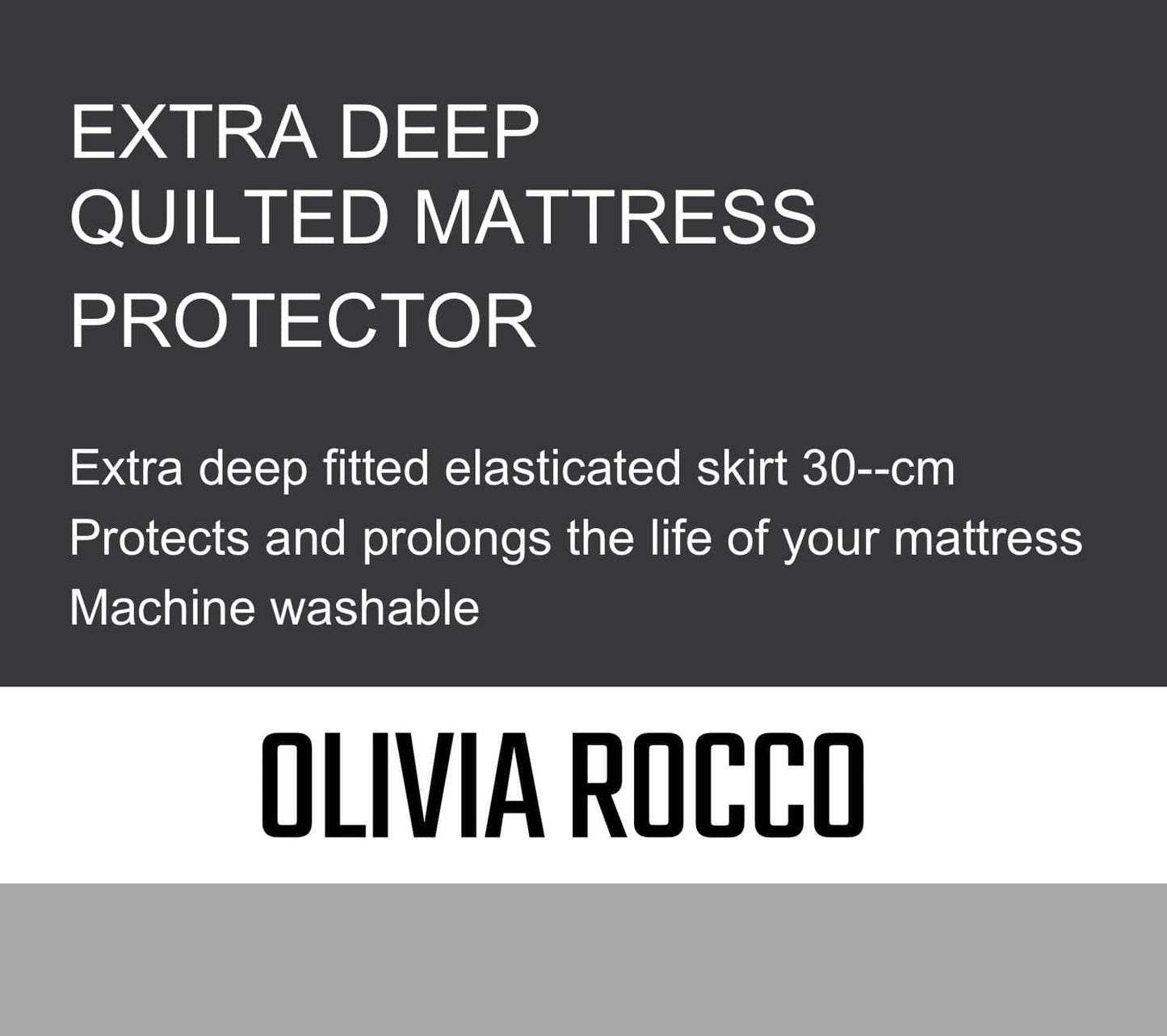 Superb Quilted Extra Deep Mattress Protector Microfibre Top for All Bed Sizes Premium Bedding Protection by OLIVIA ROCCO