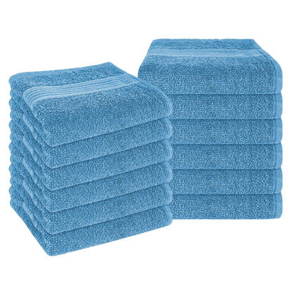 Rhodes Towel Aqua 100% Cotton Hotel Quality Soft Super Absorbent Hand Bath Towels, Sheets & Face Cloths by OLIVIA ROCCO