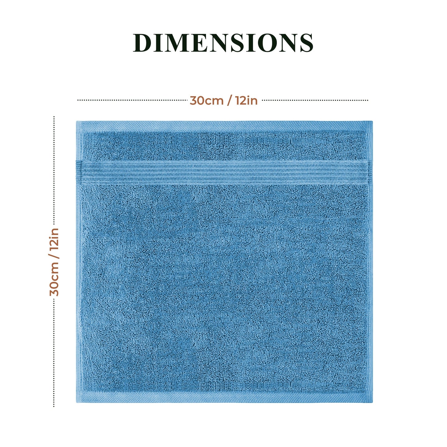 Rhodes Towel Aqua 100% Cotton Hotel Quality Soft Super Absorbent Hand Bath Towels, Sheets & Face Cloths by OLIVIA ROCCO