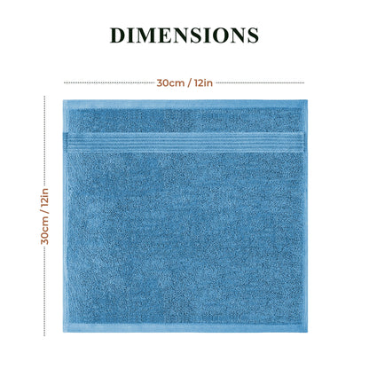 Rhodes Towel Aqua 100% Cotton Hotel Quality Soft Super Absorbent Hand Bath Towels, Sheets & Face Cloths by OLIVIA ROCCO