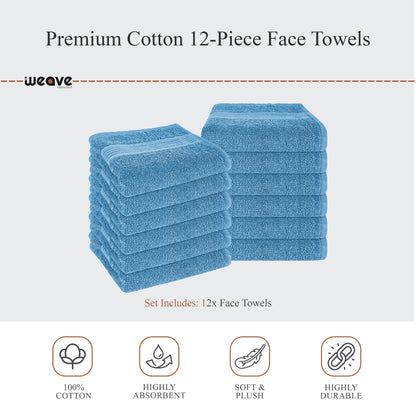 Rhodes Towel Aqua 100% Cotton Hotel Quality Soft Super Absorbent Hand Bath Towels, Sheets & Face Cloths by OLIVIA ROCCO