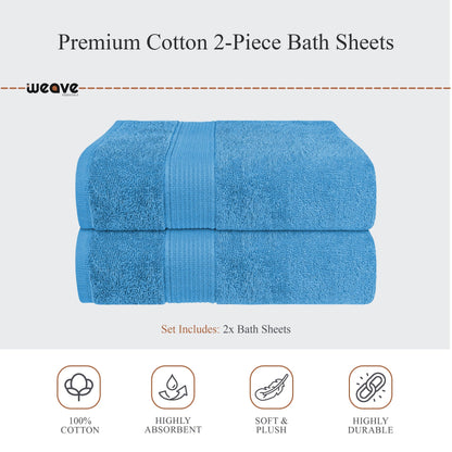 Rhodes Towel Aqua 100% Cotton Hotel Quality Soft Super Absorbent Hand Bath Towels, Sheets & Face Cloths by OLIVIA ROCCO