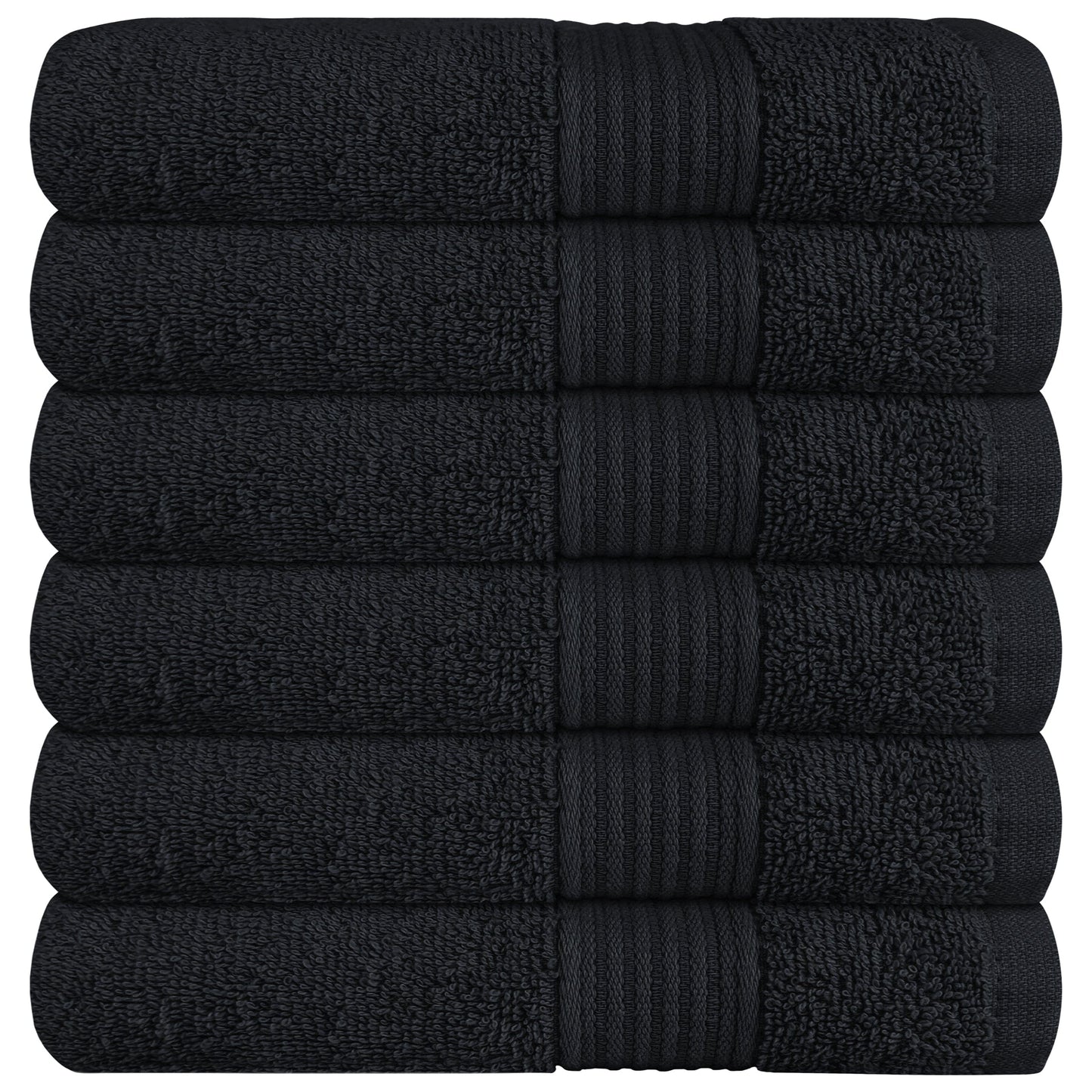 Rhodes Towel Black 100% Cotton Hotel Quality Soft Super Absorbent Hand Bath Towels, Sheets & Face Cloths by OLIVIA ROCCO