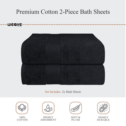 Rhodes Towel Black 100% Cotton Hotel Quality Soft Super Absorbent Hand Bath Towels, Sheets & Face Cloths by OLIVIA ROCCO