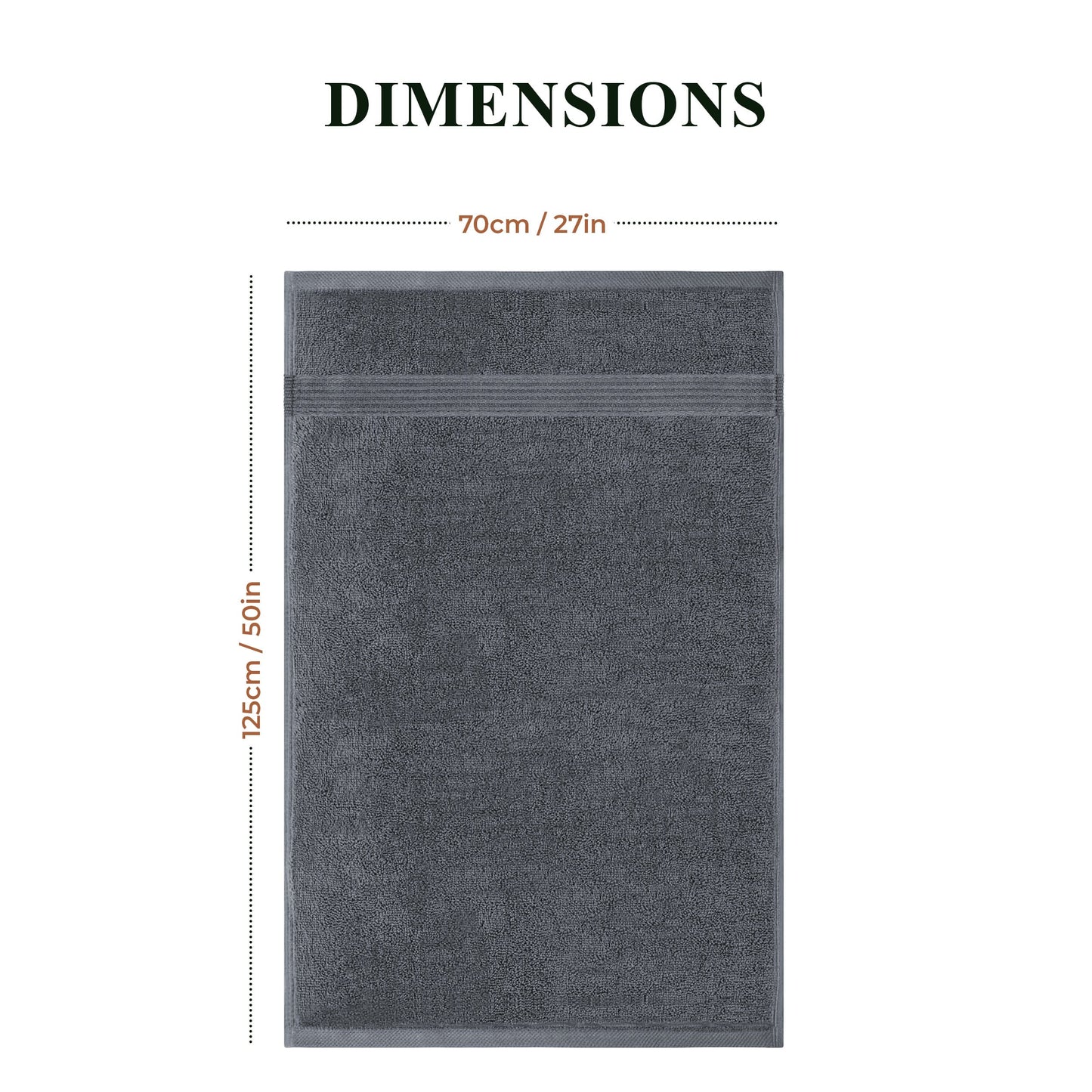 Rhodes Towel Grey 100% Cotton Hotel Quality Soft Super Absorbent Hand Bath Towels, Sheets & Face Cloths by OLIVIA ROCCO