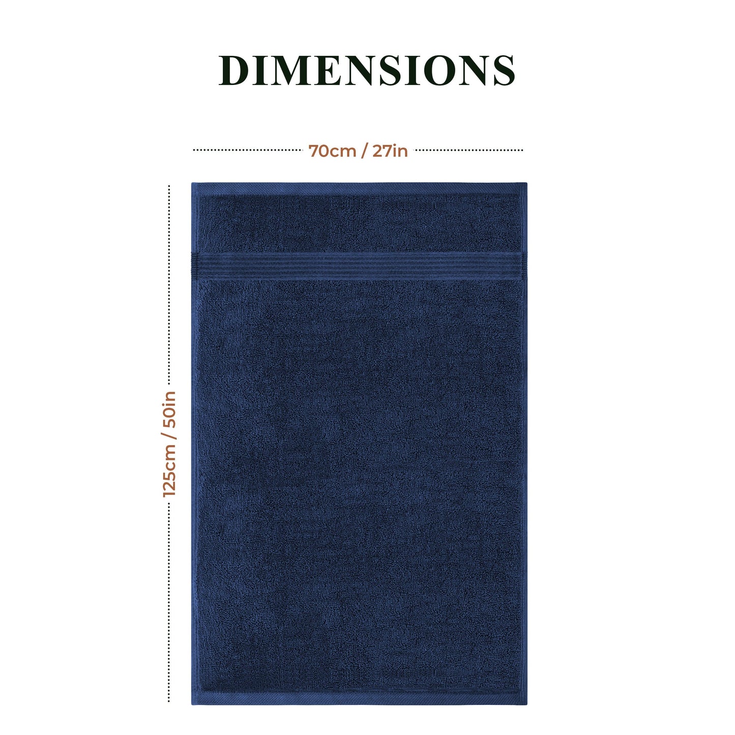 Rhodes Towel Royal Blue 100% Cotton Hotel Quality Soft Super Absorbent Hand Bath Towels, Sheets & Face Cloths by OLIVIA ROCCO