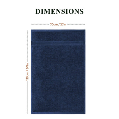 Rhodes Towel Royal Blue 100% Cotton Hotel Quality Soft Super Absorbent Hand Bath Towels, Sheets & Face Cloths by OLIVIA ROCCO