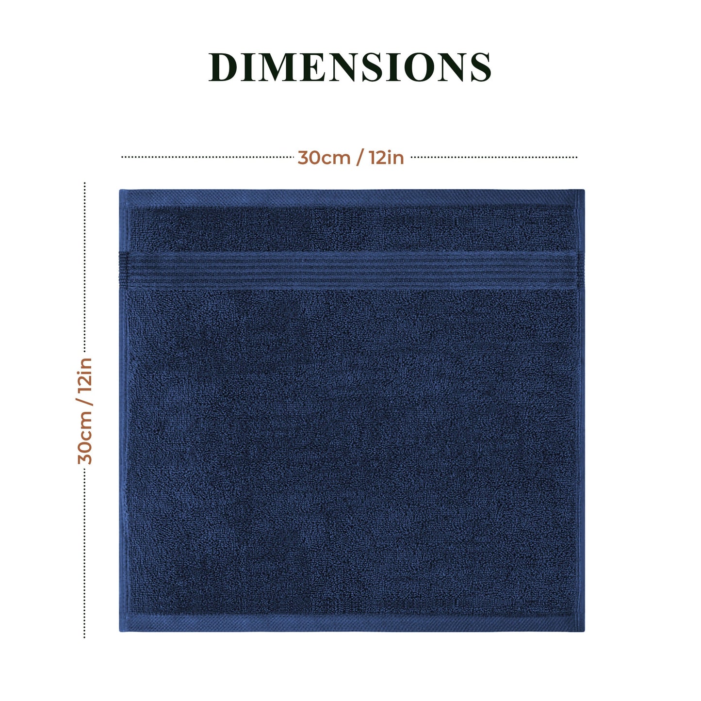 Rhodes Towel Royal Blue 100% Cotton Hotel Quality Soft Super Absorbent Hand Bath Towels, Sheets & Face Cloths by OLIVIA ROCCO