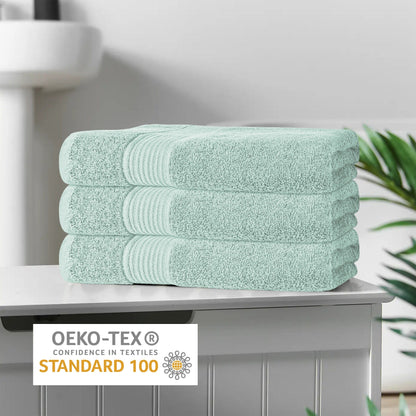 Rhodes Towel Seafoam 100% Cotton Hotel Quality Soft Super Absorbent Hand Bath Towels, Sheets & Face Cloths by OLIVIA ROCCO