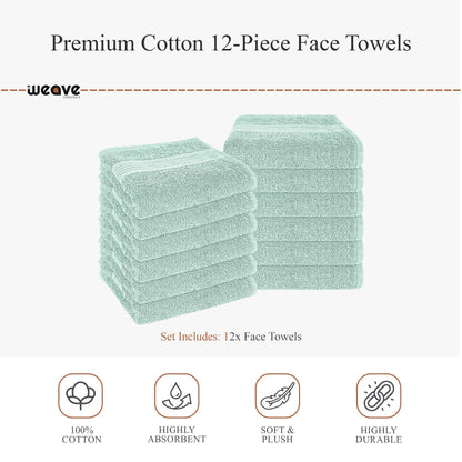 Rhodes Towel Seafoam 100% Cotton Hotel Quality Soft Super Absorbent Hand Bath Towels, Sheets & Face Cloths by OLIVIA ROCCO