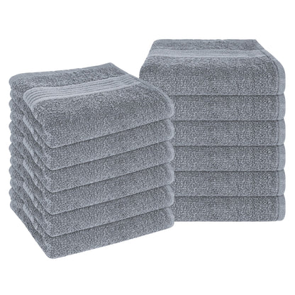Rhodes Towel Silver 100% Cotton Hotel Quality Soft Super Absorbent Hand Bath Towels, Sheets & Face Cloths by OLIVIA ROCCO