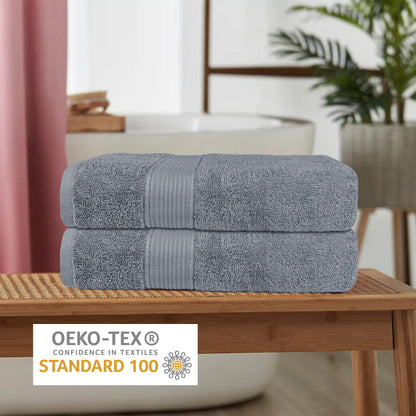 Rhodes Towel Silver 100% Cotton Hotel Quality Soft Super Absorbent Hand Bath Towels, Sheets & Face Cloths by OLIVIA ROCCO