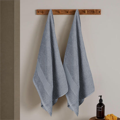 Rhodes Towel Silver 100% Cotton Hotel Quality Soft Super Absorbent Hand Bath Towels, Sheets & Face Cloths by OLIVIA ROCCO