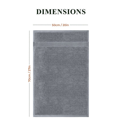 Rhodes Towel Silver 100% Cotton Hotel Quality Soft Super Absorbent Hand Bath Towels, Sheets & Face Cloths by OLIVIA ROCCO