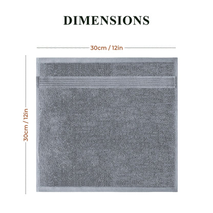 Rhodes Towel Silver 100% Cotton Hotel Quality Soft Super Absorbent Hand Bath Towels, Sheets & Face Cloths by OLIVIA ROCCO