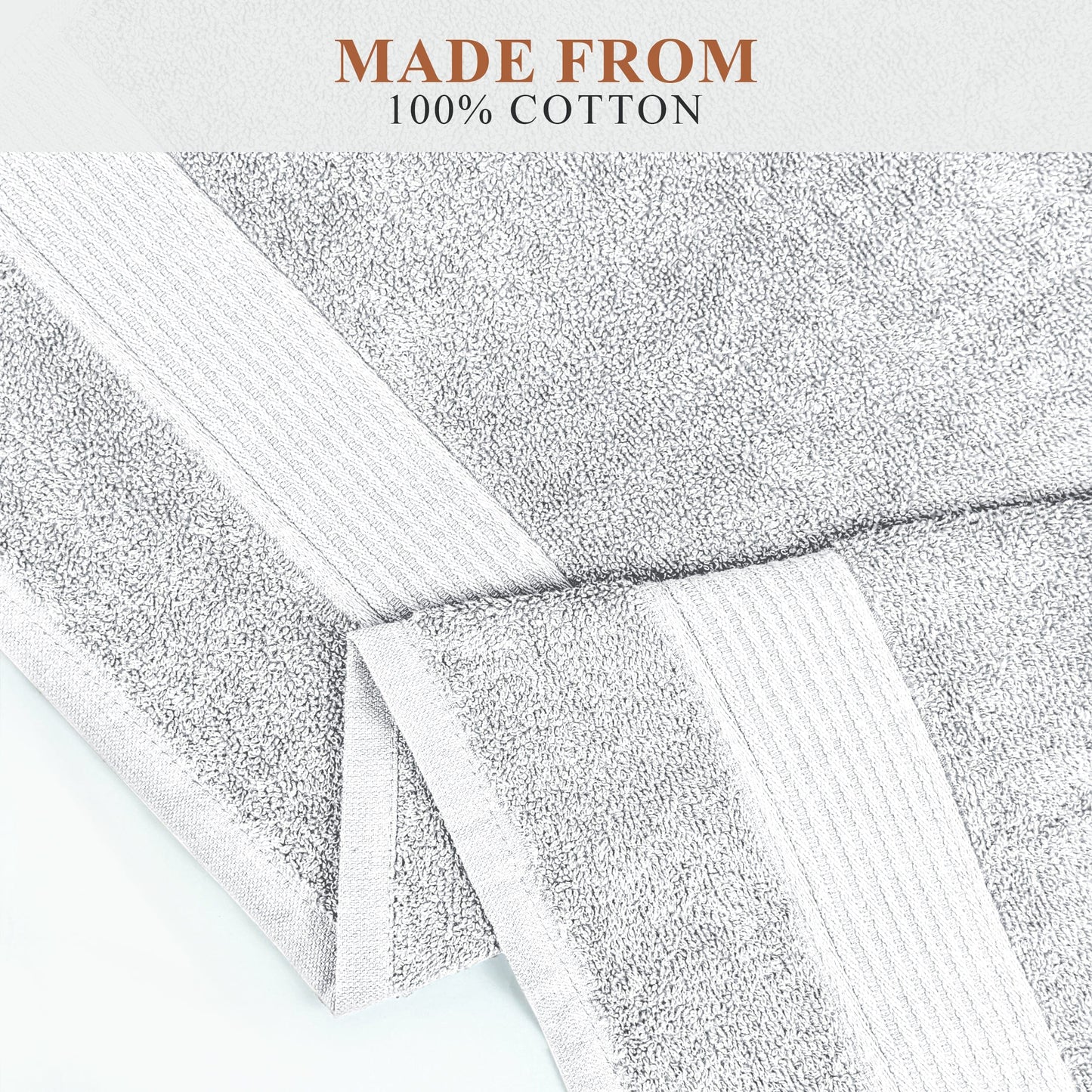 Rhodes Towel White 100% Cotton Hotel Quality Soft Super Absorbent Hand Bath Towels, Sheets & Face Cloths by OLIVIA ROCCO