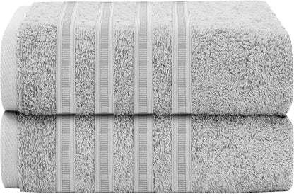 Ritz Viscose Stripe Super Soft Cotton Luxury Absorbent Towels, Jumbo Bath Sheet Packs & Towel Bale Sets Available by OLIVIA ROCCO