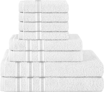 Ritz Viscose Stripe Super Soft Cotton Luxury Absorbent Towels, Jumbo Bath Sheet Packs & Towel Bale Sets Available by OLIVIA ROCCO
