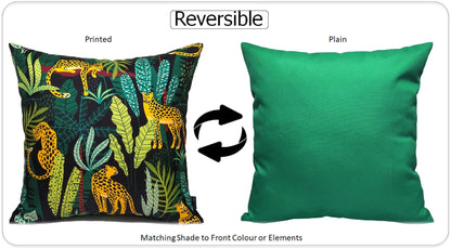 Safari Outdoor Waterproof Cushions 43x43cm Premium Comfort Durable Hollow-Fibre Filled Water-Resistant Stylish Decor for Patio Garden Beach Travel by OLIVIA ROCCO