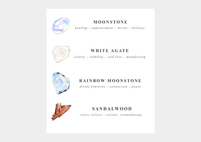 Selene Moonstone Mala Bracelet