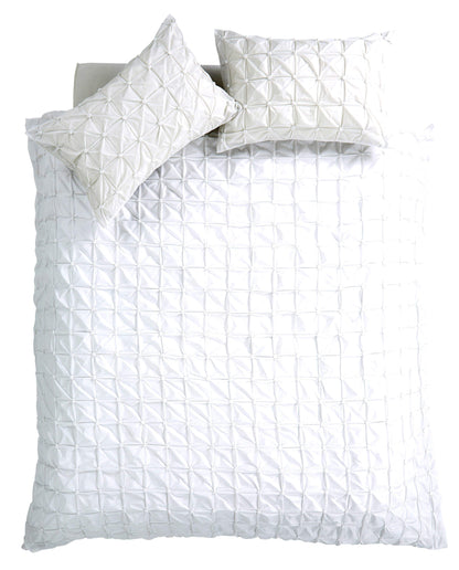 Seville Luxury Cotton-Rich Duvet Set with Handmade Pintuck Detailing Super Soft Bedding for All Sizes by OLIVIA ROCCO