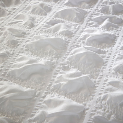 Soho White Microfibre Duvet Cover Set with Pillowcases Quilted Super Soft Easy Care Bedding Bed Linen Set by OLIVIA ROCCO