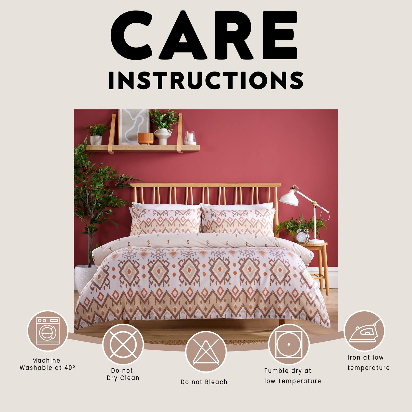 Taxila Duvet Cover Set Easy Care Quilt Covers with Pillowcases Super Soft Reversible Bedding Bed Linen Sets for Bedroom Décor by OLIVIA ROCCO