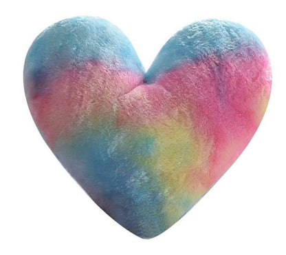 Tie Dye Rainbow Ultra-Soft Teddy Fleece Duvet Set for Kids Reversible Bedding with Cushion and Throw Single and Double Beds by OLIVIA ROCCO