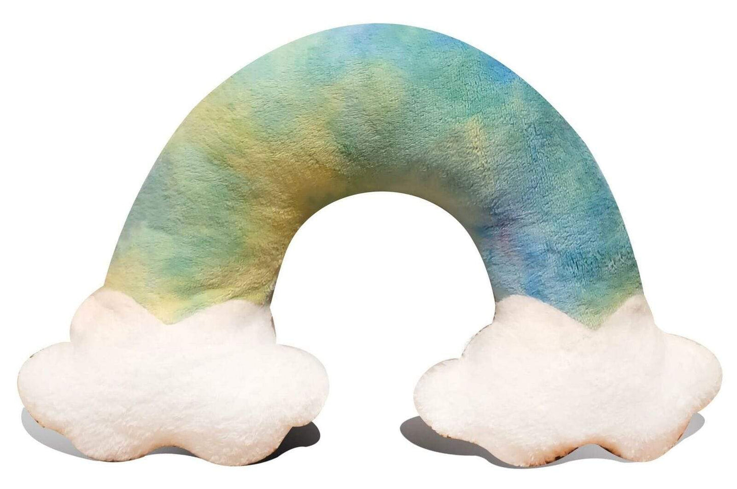 Tie Dye Rainbow Ultra-Soft Teddy Fleece Duvet Set for Kids Reversible Bedding with Cushion and Throw Single and Double Beds by OLIVIA ROCCO