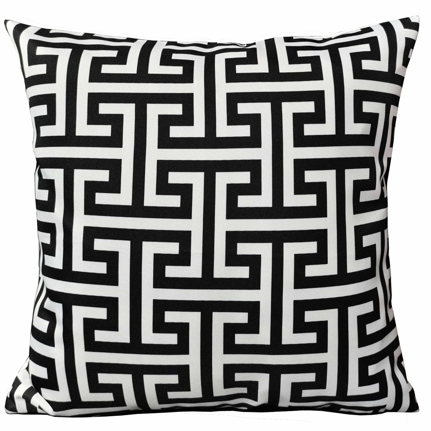 Waterproof Breathable Milano Black Hollowfibre Filled Cushions 43x43cm for Outdoor Garden Bench Sofa or Indoor Use by OLIVIA ROCCO