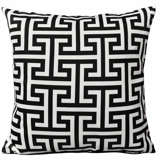 Waterproof Breathable Milano Black Hollowfibre Filled Cushions 43x43cm for Outdoor Garden Bench Sofa or Indoor Use by OLIVIA ROCCO