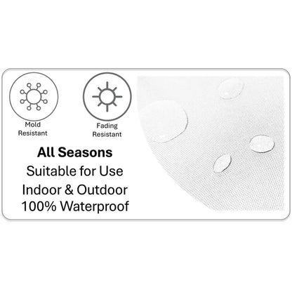 Waterproof Breathable Milano Natural Hollowfibre Filled Cushions 43x43cm for Outdoor Garden Bench Sofa or Indoor Use by OLIVIA ROCCO